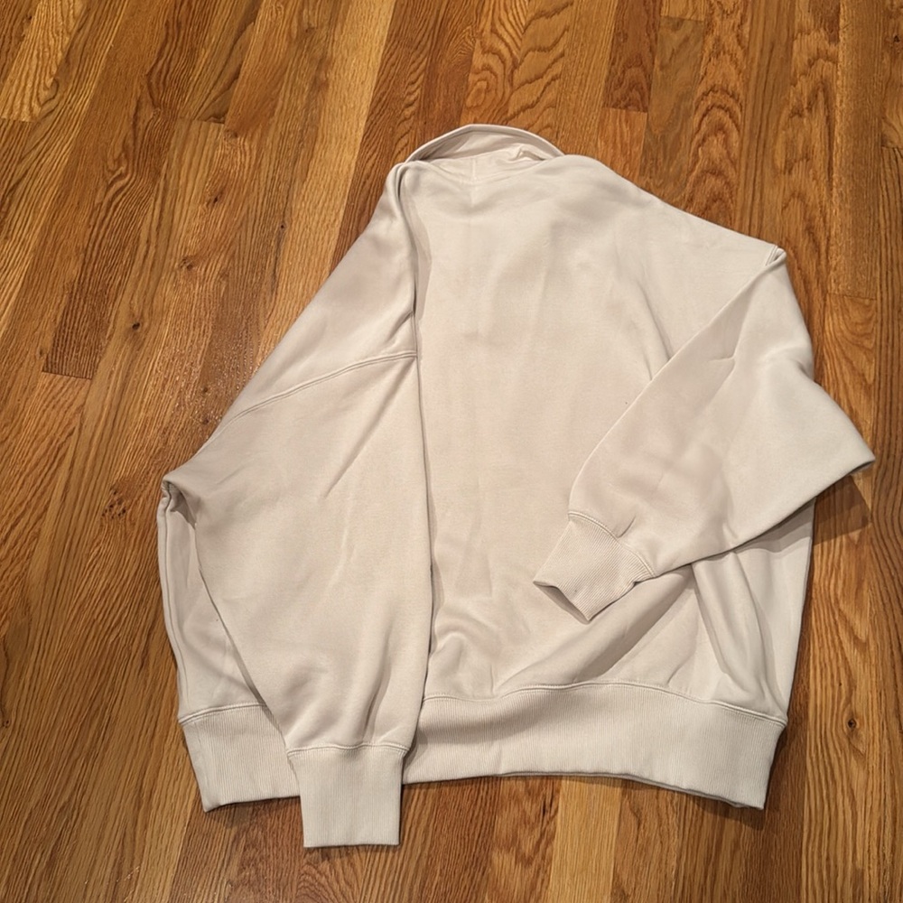 Nike Beige Sweatshirt with Zip Collar - Picture 7 of 7